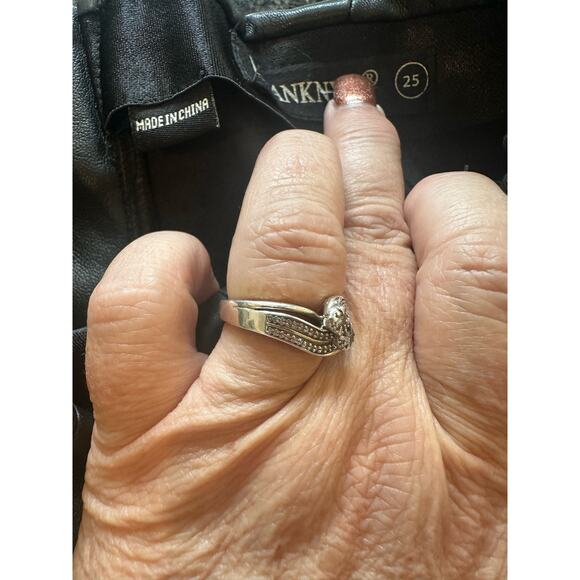 NWT Blank NYC Vegan Leather Side Zip Pull On Leggings In Black Size 25 - Picture 10 of 13